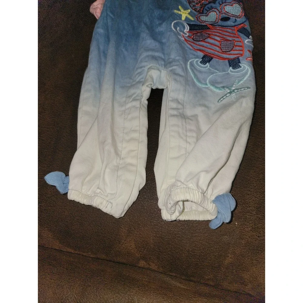 Disney baby by Disney store minnie mouse‎ overalls and top size 9 12 months